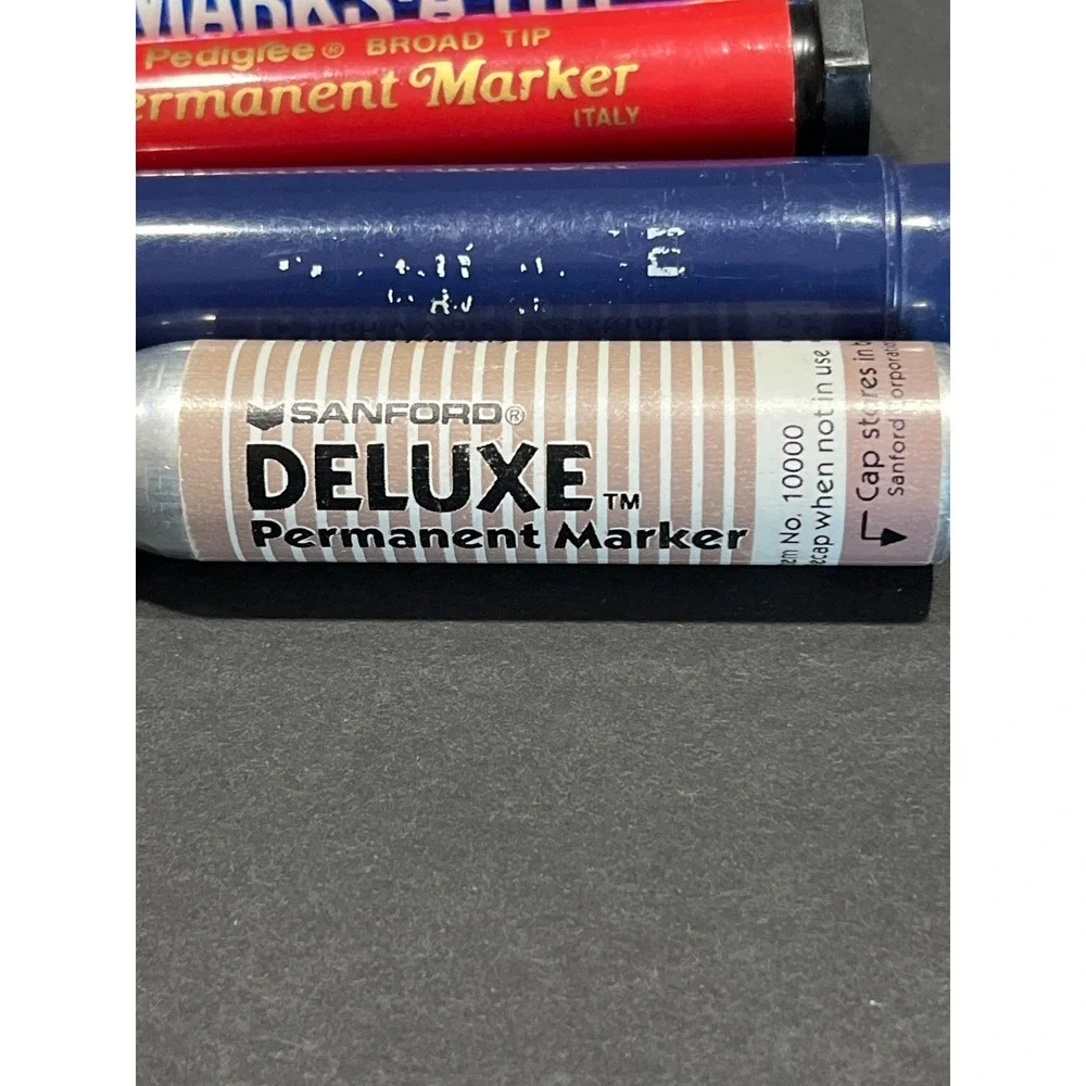 Vintage Permanent Marker Lot Sanford Deluxe Dennison Marks-A-Lot Pedigree Italy